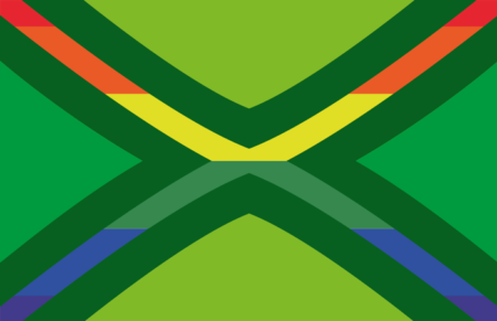 Achterhoekse vlag Sticker regenboog